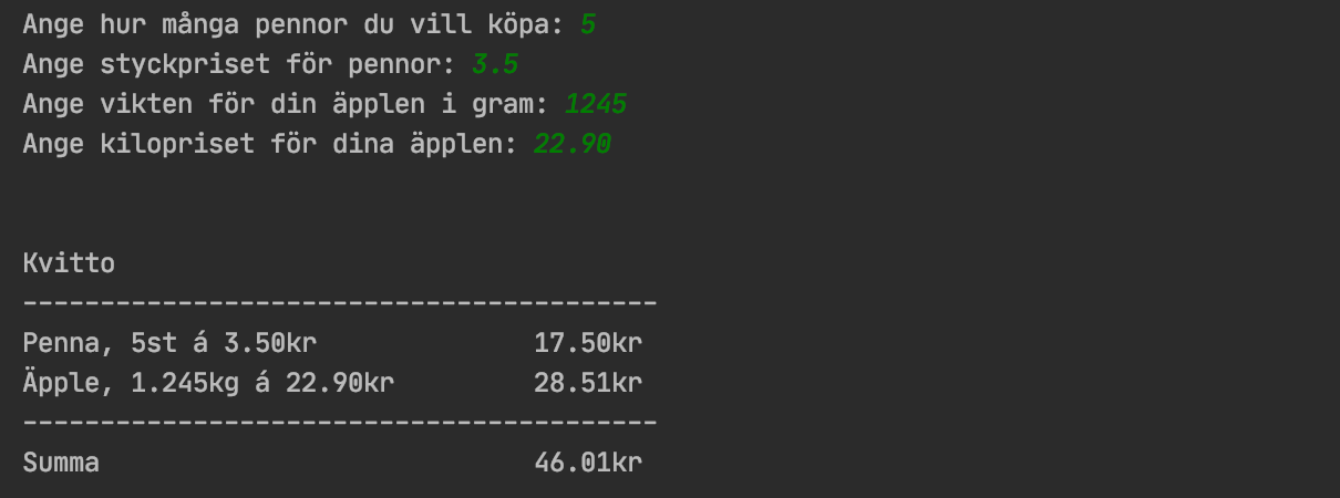 Kodförslag